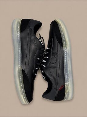 Oliver Cabell Black Low-Top Sneakers with Translucent Sole